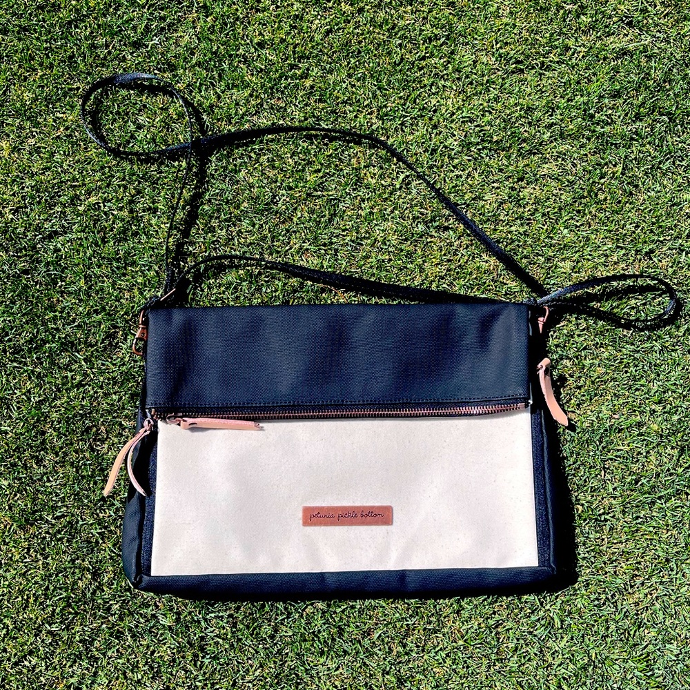 Petunia Pickle Bottom diaper bag purse black & cream